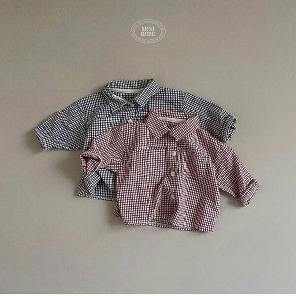 minirobe / mini check shirt