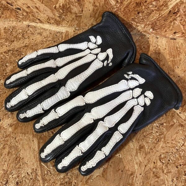 VANSON Roper Bones X-ray GLOVES レザー グローブ 手袋 M ROPX SKELTON