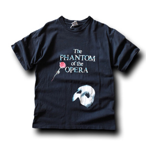 90s オペラ座の怪人 ミュージカルTシャツ MADE IN USA 表記L 黒 / The PHANTOM of the OPERA ビンテージ 古着 映画