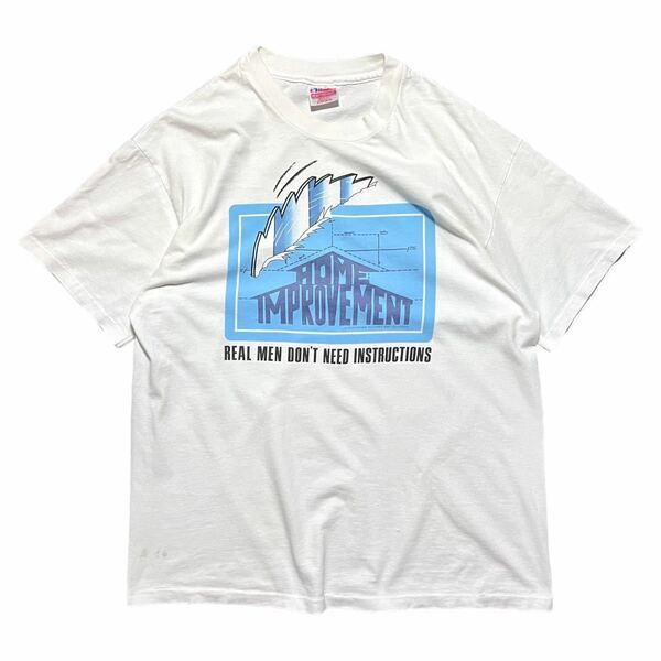 【90s USA製 HOME IMPROVEMENT プリント Tシャツ】ビンテージ ヴィンテージ 古着 90s 80s 70s 60s 50s 40s USA製 Y2K ストリート 着用