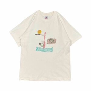【90s USA製 お正月 和 プリント Tシャツ】ビンテージ ヴィンテージ 古着 90s 80s 70s 60s 50s 40s USA製 Y2K ストリート 着用
