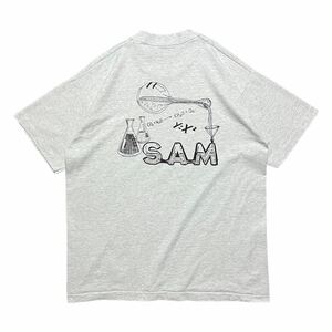 【90s USA製 SAM 科学 両面 プリント Tシャツ】ビンテージ ヴィンテージ 古着 90s 80s 70s 60s 50s 40s USA製 Y2K ストリート 着用 Tee