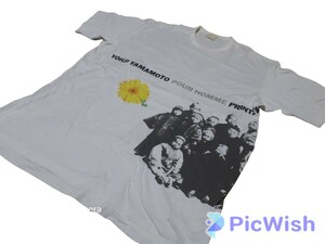 希少！【花と少年 期】96s Yohji Yamamoto POUR HOMME 花柄-ヨウジヤマモト 半袖Tシャツ　メンテ済み　sizeL~LL位