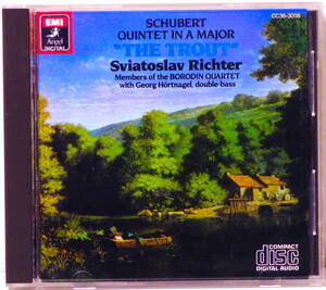 初期盤 CC38 リヒテル シューベルト 弦楽五重奏曲 ます CBS/SONY刻印 RICHTER SCHUBERT QUINTET THE TROUT TOSHIBA EMI JAPAN CC38 3008