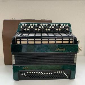 【Ia3】 TURA ETUDE 205 アコーディオン ジャンク品 ハードケース付き 中古 鍵盤楽器 ボタンアコーディオン 772-79
