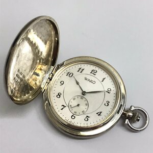 中古品 稼働品 現状渡し 和光 WAKO 4S28-0030 シルバー silver925刻印 懐中時計 手巻き