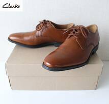 【 Clarks クラークス 】Gilman Lace ギルマンレース レースアップ シューズ UK6 24cm 靴 26129772 定価¥20,900 光沢 プレーン ビジネス_画像1