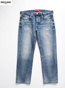 【 RED CARD TOKYO レッドカード 】RHYTHM SLIM TAPERED ストレッチ スリムテーパード デニム 31 SP71863 アンクルカット ユーズド加工