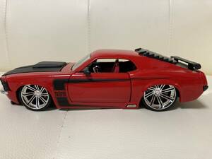 Jada　1/24　1970 FORD MUSTANG　BOSS　フォード マスタング ボス　赤×ブラック　箱無し⑫　