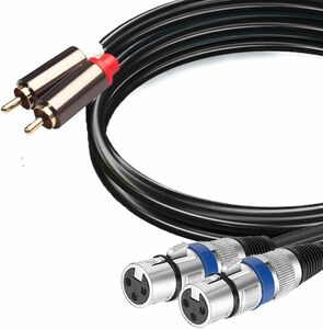 メス 3m AZNABLE XLR RCA 変換 ケーブル マイク キャノンケーブル (メス, 3m)