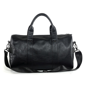  leather men's business bag Boston bag shoulder bag black 