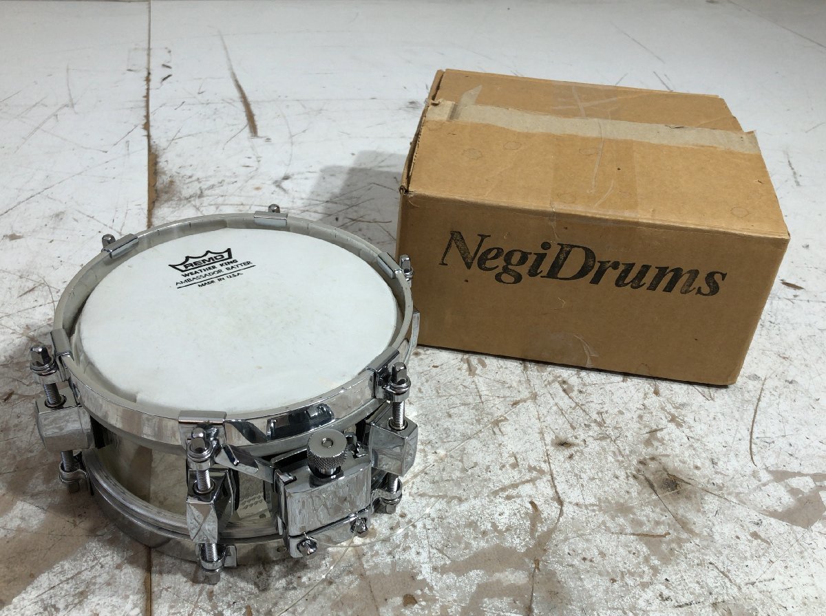 ネギドラム NegiDrums 6インチ スネアドラム アクリルクリアー-