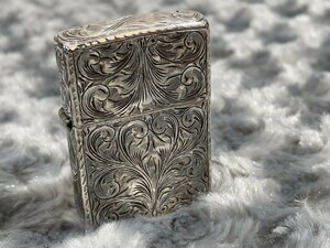 zippo ジッポー STERLING SILVER スターリングシルバー 5面 彫刻 アラベスク ライター 2007年製●E084M322