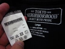 NEIGHBORHOOD ネイバーフッド ロゴ プリント Tシャツ 黒 L_画像3