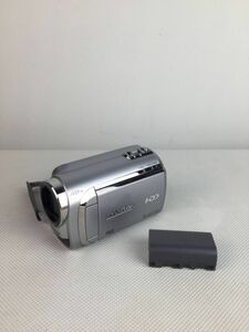 A8116○Victor ビクター ビデオカメラ f=2.5-80㎜ 1:1.8 φ30.5 GZ-MG840-S 08年製 バッテリー付 訳アリ