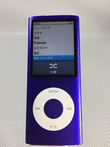 S2598●Apple アップル iPod nano アイポッドナノ デジタルオーディオプレーヤー 8GB A1285 ブルー 【リセット済み】