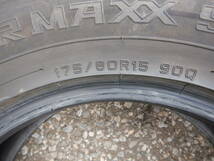 ★DUNLOP WINTERMAXX SJ8★175/80R15 90Q 残り溝:未使用に近い 2019年製 4本 MADE IN JAPAN_画像8