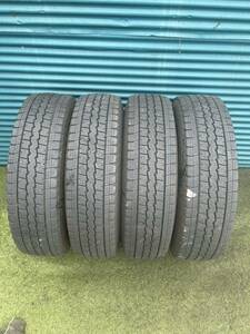 155/80R14 88/86N LT DUNLOP スタッドレス4本セット　鉄チンホイール付き