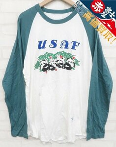 7T6077【クリックポスト対応】Supreme 17ss Pandas Baseball Raglan Top シュプリーム ベースボールTシャツ