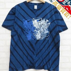 7T5911【クリックポスト対応】PSICOM×LITMUS 藍染Tシャツ サイコム リトマスの画像1