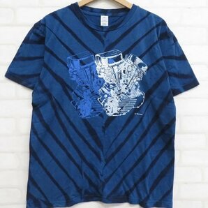 7T5911【クリックポスト対応】PSICOM×LITMUS 藍染Tシャツ サイコム リトマスの画像2