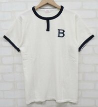 7T6681【クリックポスト対応】AtLast&Co butcher products チョコチン リンガーTシャツ アットラスト ブッチャープロダクツ_画像2