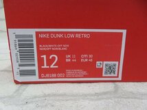 2S8016/未使用品 Nike Dunk Low Retro Black Panda 2.0 DJ6188-002 ナイキ ダンクロー スニーカー_画像8