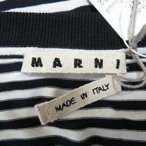 7T6154/未使用品 MARNI 長袖ボーダーTシャツ イタリア製 マルニの画像4