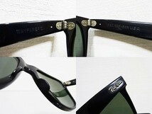 廃盤 90s B&L 黒 54mm ウェイファーラー2 RAYBAN USA レイバン ボシュロム WAYFARER2 ブラック アメリカ オールド ビンテージ サングラス_画像8