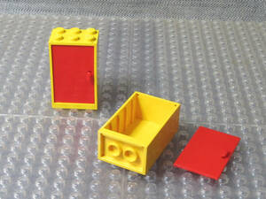 ◆レゴ∥LEGO【コンテナ/食器戸棚(2x3x4)/黄色x赤 2セット】#4534#4535◆正規品 [R86992]