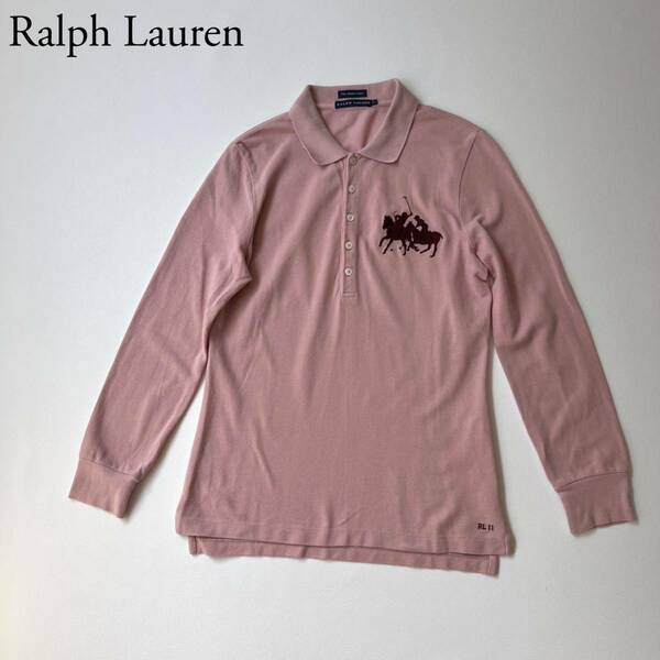 RALPH LAUREN ラルフローレン THE SKINNY POLO ポロシャツ　長袖 トップス　Tシャツ　カットソー ロゴ刺繍 ダブルビッグポニー レディース