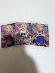 バンダイ ホロライブウエハース ホロライブウエハース1 2 3 赤井はあと セット 通常衣装 アイドル衣装 浴衣衣装ホロライブサマーはあちゃま