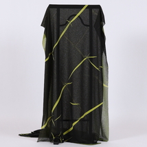 新品　帯リボン　パンチ織　シューティングスター　黒　黄緑 /250_画像1