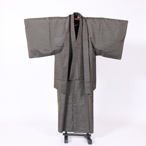  man Ooshima ensemble kimono feather woven tea 80 turtle ./1177