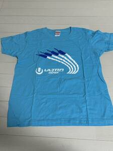 ULTRA JAPAN MEVIUS コラボTシャツ Mサイズ USED 水色　ウルトラジャパン