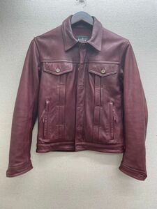 KT0915 KADOYA/カドヤ K'SLEATHER レザー ライダースジャケット 革ジャン ワインレッド ボルドー