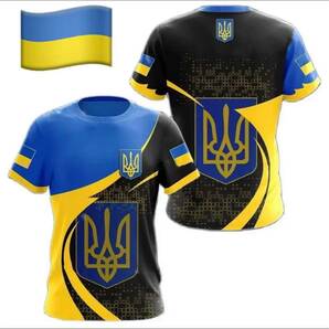ウクライナ製 ウクライナ軍払い下げ品　国章付　ウクライナ軍戦闘Tシャツ　メッシュ