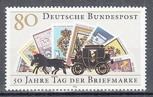 西ドイツ 1986年未使用NH 切手の日/50周年#1300