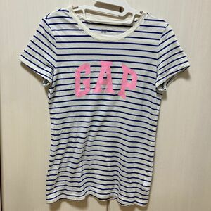 GAP ギャップ ロゴ Tシャツ トップス ボーダー レディース 半袖 XS