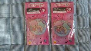  Sanrio happy lot Little Twin Stars acrylic fiber stand charm 2 piece ( same )