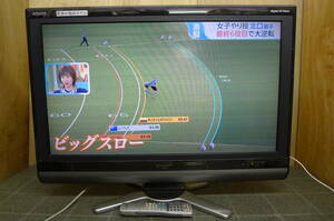 HH639 SHARP/シャープ 32型液晶カラーテレビ LC-32DE5 32型TV 32インチ 電源コード,B-CASカード,リモコン付 2009年製 動作確認済/180