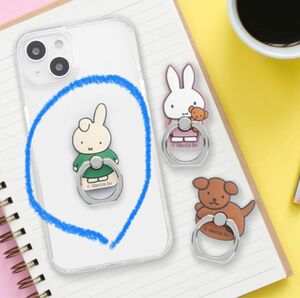 ミッフィー スマホリング ダーン かわいい キャラクター miffy スマートフォン iPhone 落下防止