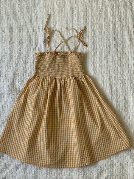 Super cute Konges Sloejd toffee check dress 7-8y