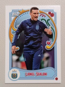 2023 TOPPS TEAM SET ARGENTINA FILETEADO スカローニ 監督 SCALONI ベース #30 アルゼンチン