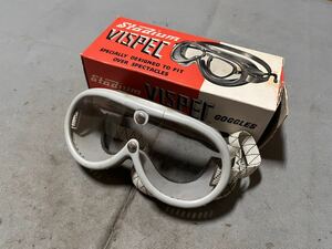 ① NOS 60'S STADIUM VISPEC Vintage goggle Stadium England original old car Harley Triumph Vespa helmet jet 