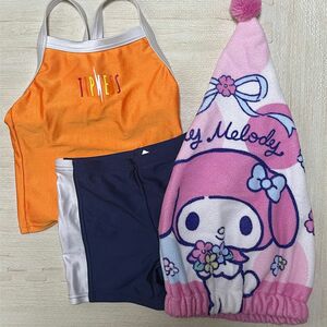 ティップネスkids リュック＋水着セット＋シューズ入れ＋マイメロタオルギャップ