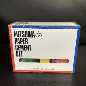 《雑貨》 福岡工業「MITSUWA：ミツワ ペーパーセメントセット 紙用の接着剤」 ソルベント・ラバークリーナー 未使用 未開封 工具・DIY