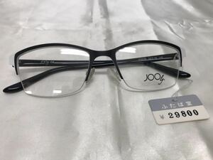 t0920-34☆ 未使用 展示品 メガネフレーム JOOby ハーフリム ブラック系 デッドストック
