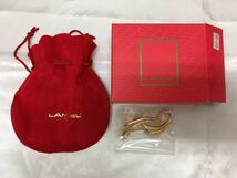 x0919-72★未使用 LANCEL イヤリング ネックレス ブローチ キーホルダー 4点セット ゴールド系 PARIS_画像4