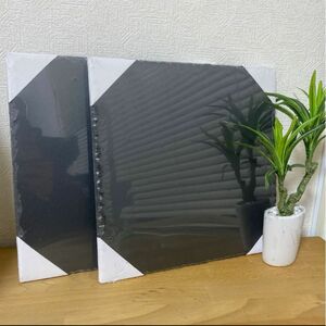 X68 スレートストーン 30 × 30 cm 方皿 天然石 プレートストー2枚セット